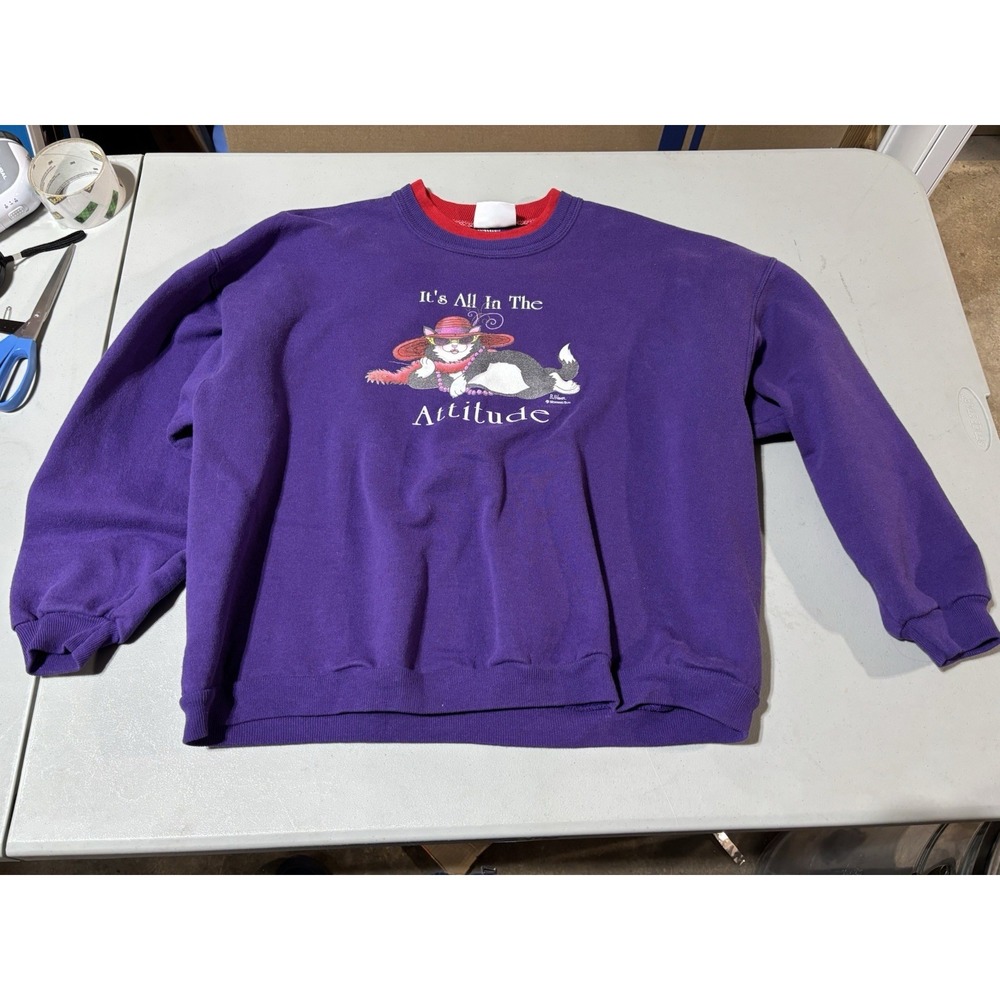 Vtg BJ Hawen Morning Sun Sweatshirt Petite M Grandmacore